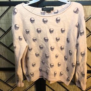 SKULL 360 CASHMERE SIZE SMALL SKULL PRINT LIGHT PINK